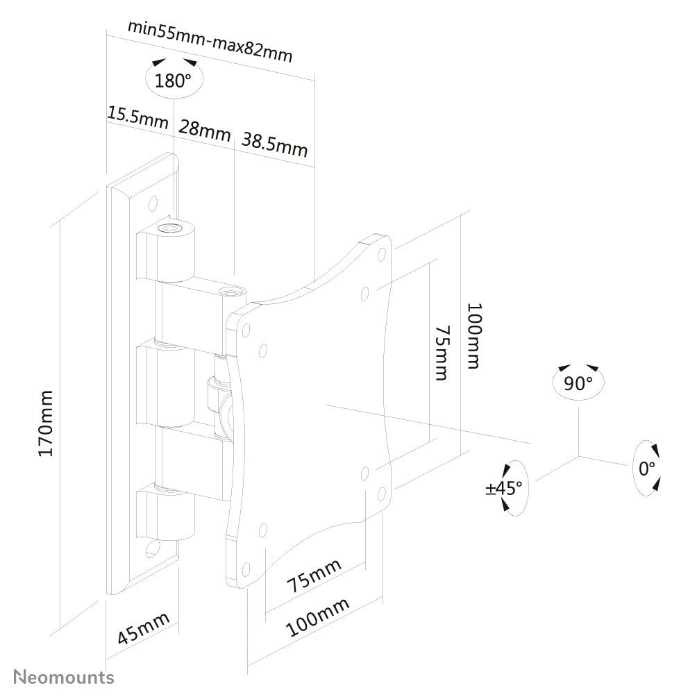 Newstar Soporte De Pared Para Monitor/Tv