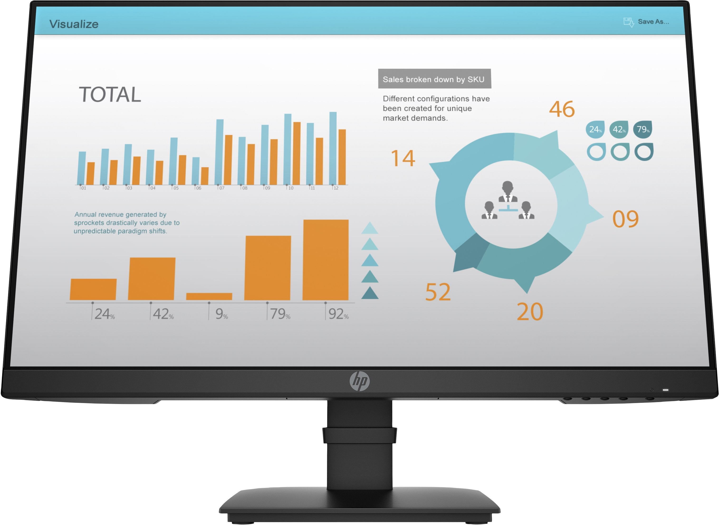 EAN 0195122231095 - HP P-Series P24 G4 pantalla para PC 60,5 cm (23.8") 1920 x 1080 Pixeles Full HD imagen 1