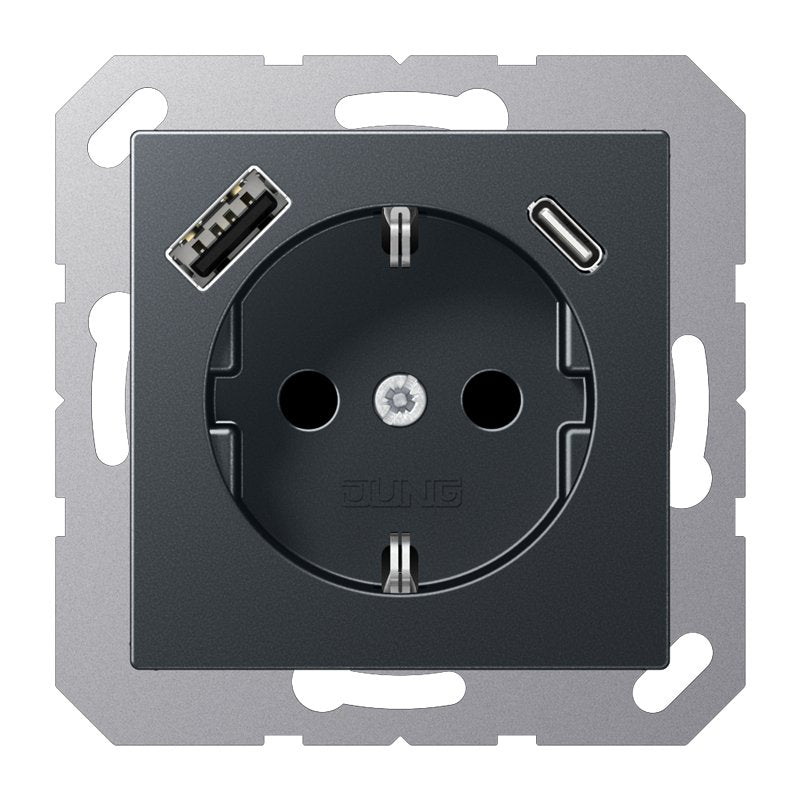 Jung A1520-15caanm Schukosteckdose M.Usb Typ Ac