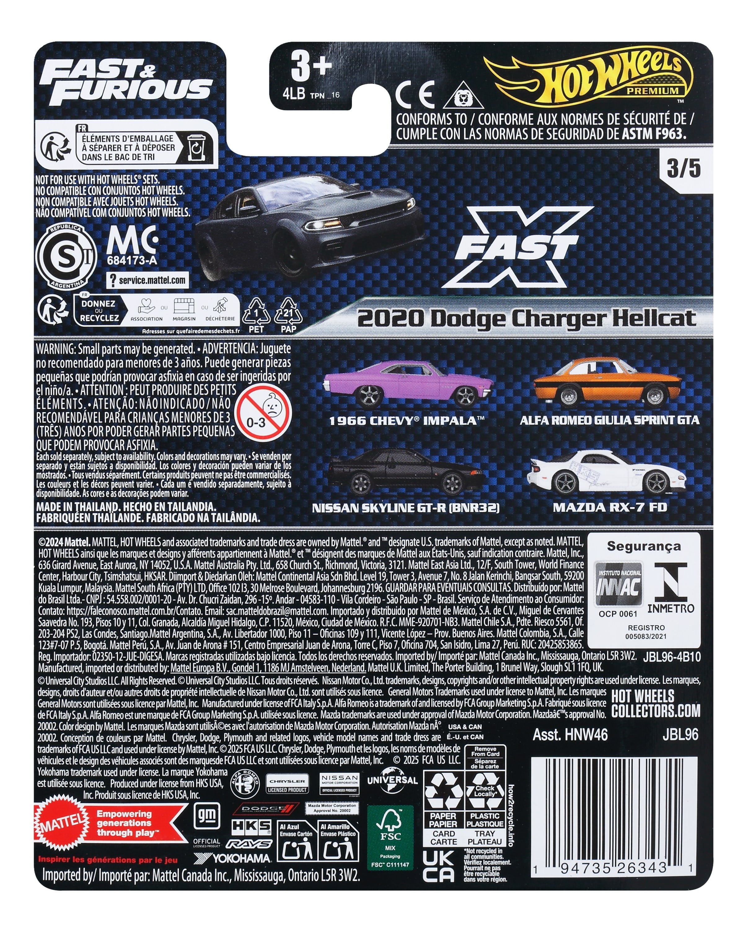 EAN 0194735263431 - Hot Wheels JBL96 vehículo de juguete imagen 6