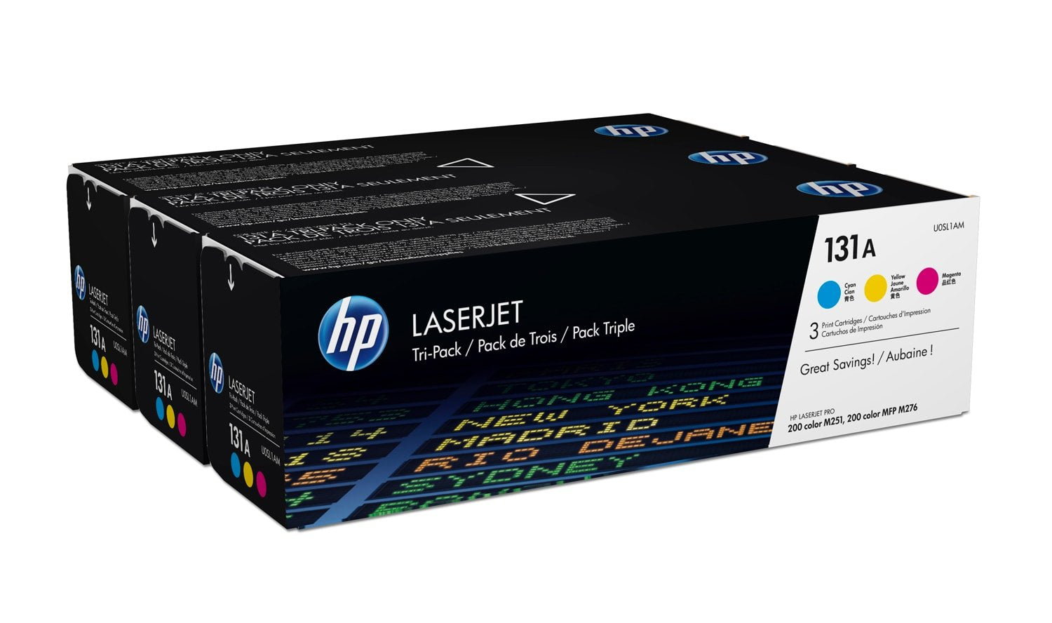 EAN 0888182055885 - HP 131A 3-pack Cyan/Magenta/Yellow Original LaserJet Toner Cartridges cartucho de tóner 3 pieza(s) Cian,  imagen 2