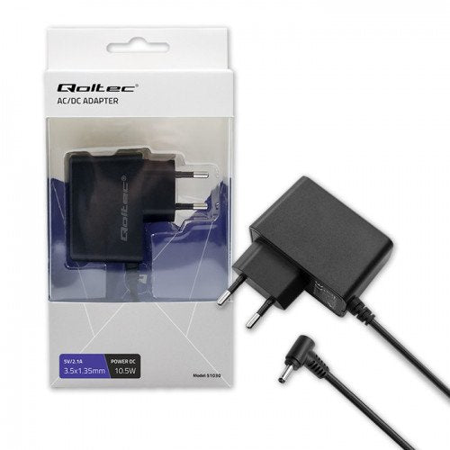 Cargador Qoltec 10.5w | 5v | 2.1a | 3,5*1,35