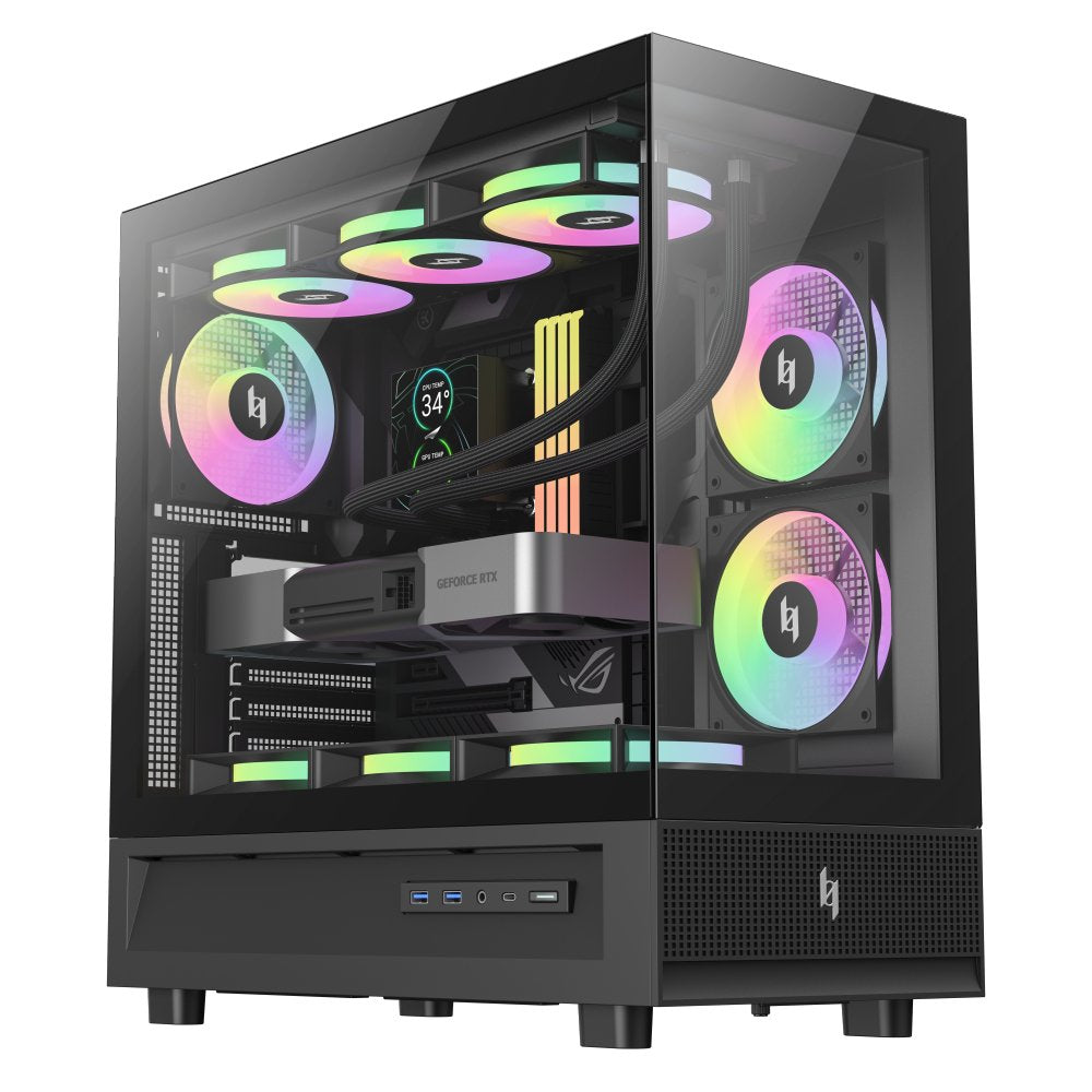 EAN 6931858712101 - GameMax NEX C51 BK carcasa de ordenador Negro imagen 7