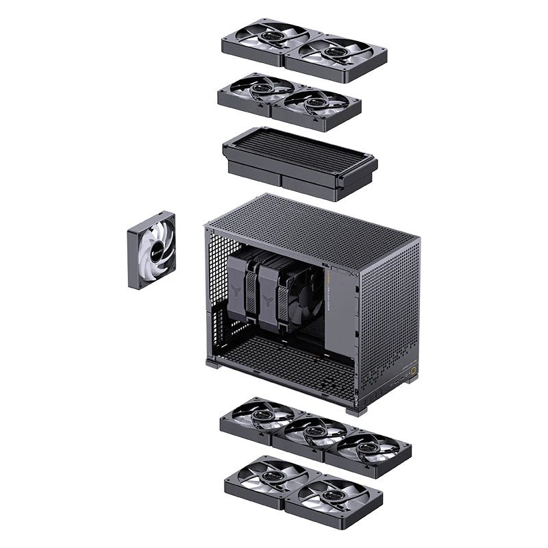 Jonsbo D32 Pro Negro Pc-Gehäuse, Mini-Gehäuse, Matx, Tempered Glass - Schwarz