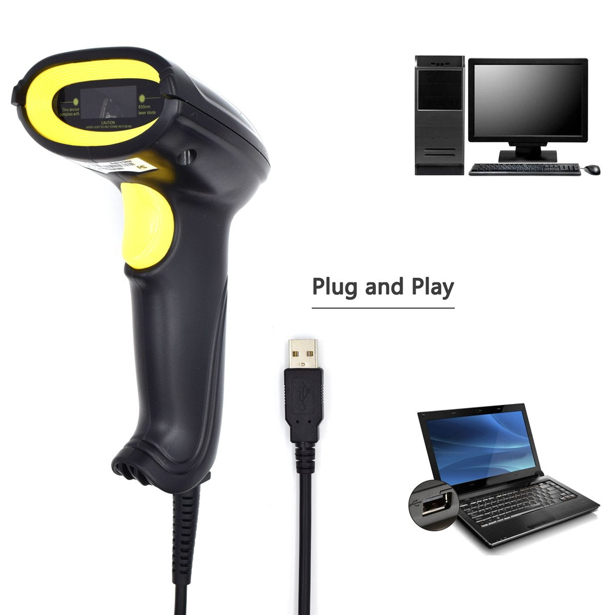 Ewent Lector Código De Barras Ew3400 1d Láser Usb