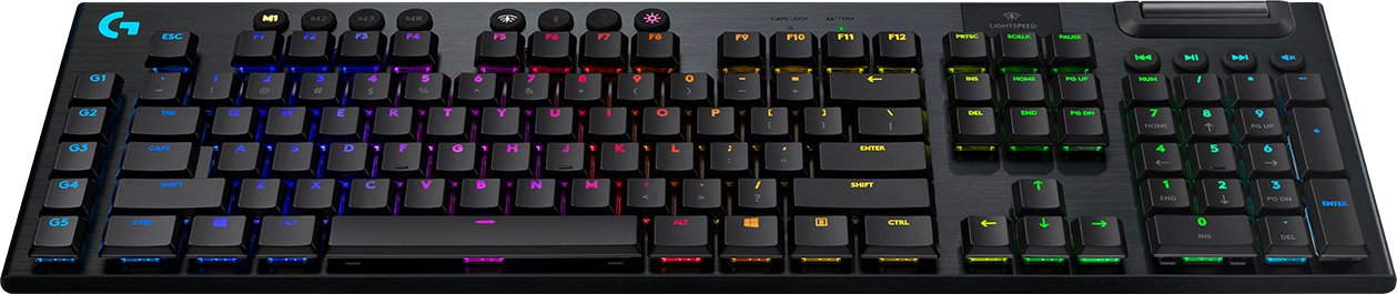 Teclado Español Logitech G G915 Rf Wireless + Bluetooth Qwerty Carbono 920-008906