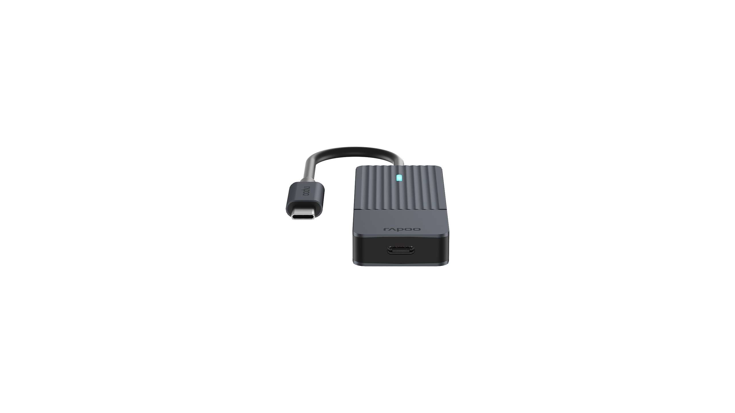 Rapoo Usb-C Hub Grey Usb-C To  Usb-C