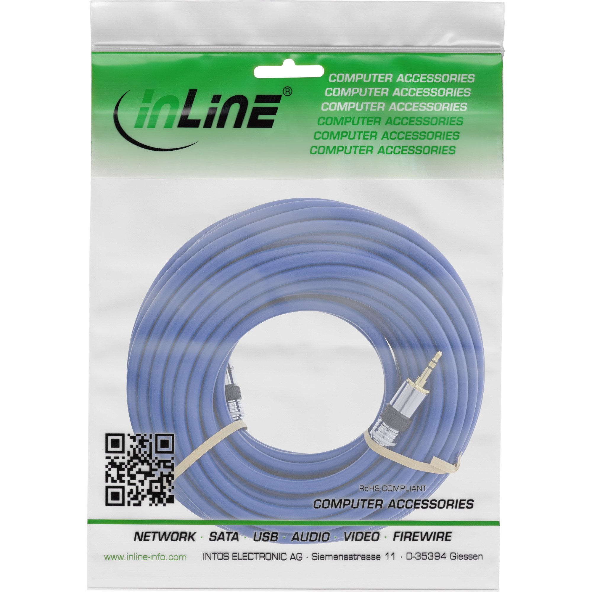 Cable De Audio Premium Inline De 3,5 Mm Estéreo Macho A Macho De 15 M