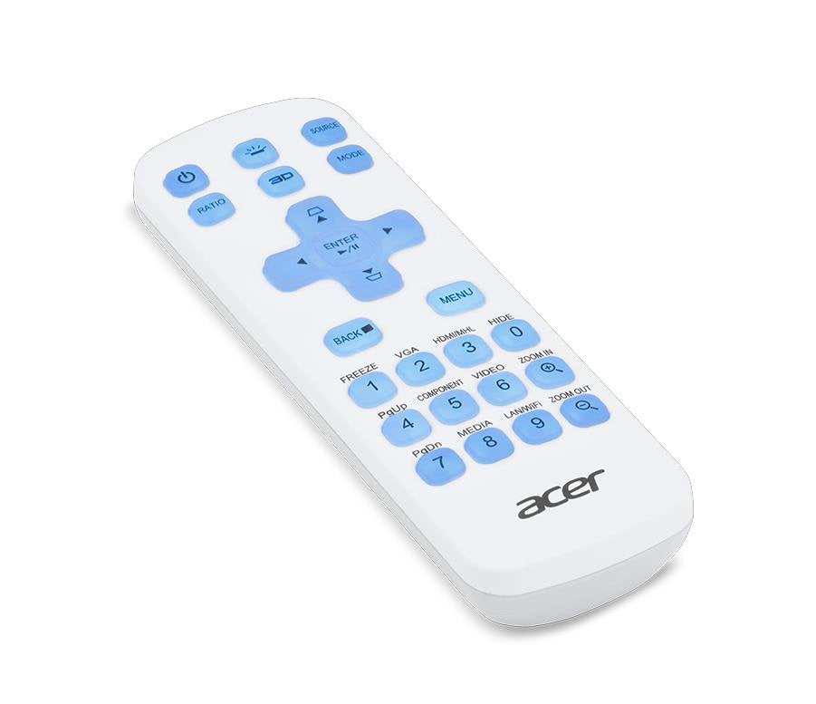 Acer Mc.Jq011.005 Mando A Distancia Ir Inalámbrico Universal Botones Blanco/Azul, Universal, Ir Inalámbrico, Botones, Blanco