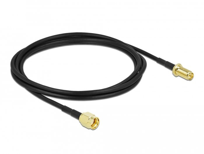 Delock Antennencable Rp-Sma Stecker Zu Rp-Sma Buchse Lmr Cfd100 2 M Low Loss