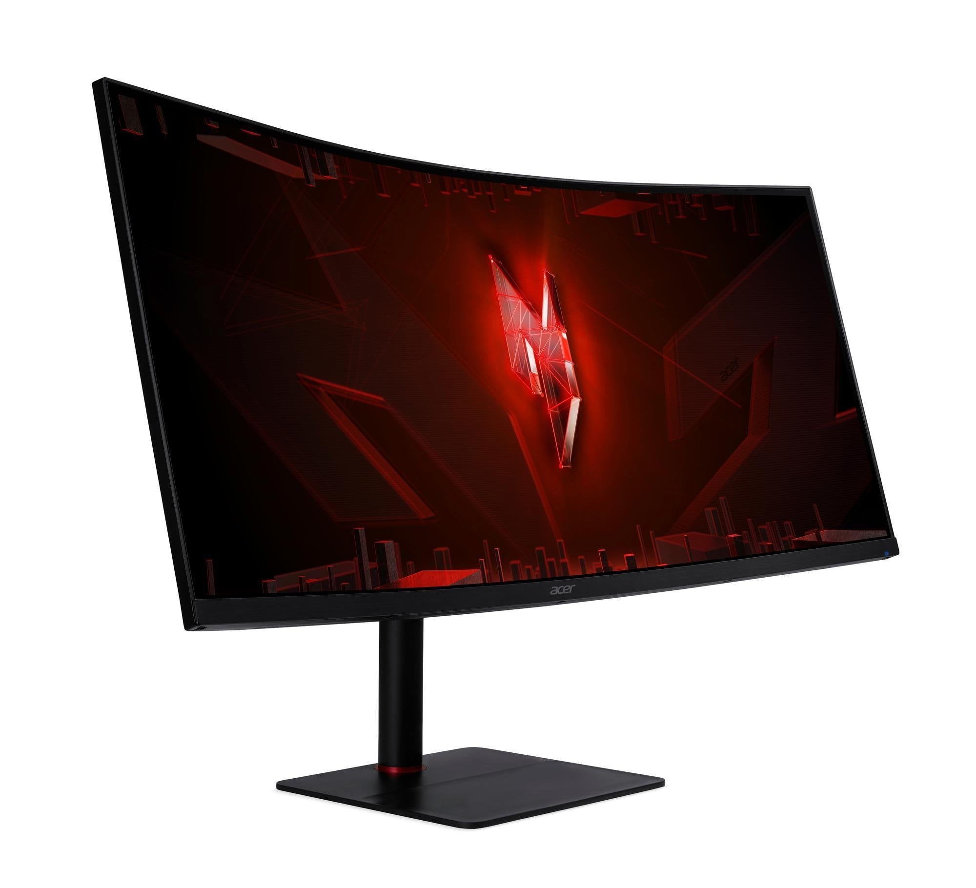 Monitor Acer Nitro Xv345curv3 Gaming  (34 Pulgadas), Negro, Qhd, Va, Usb-C, Conmutador Kvm, Curvo, Panel De 180 Hz)