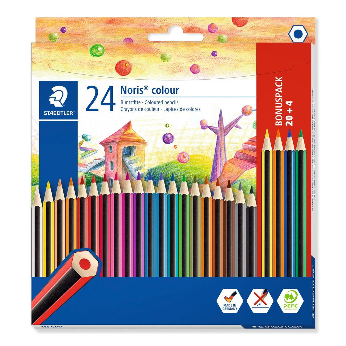 Staedtler Noris Colour 185 - Lápiz De Color - Mixto Colores (Paquete De 24)