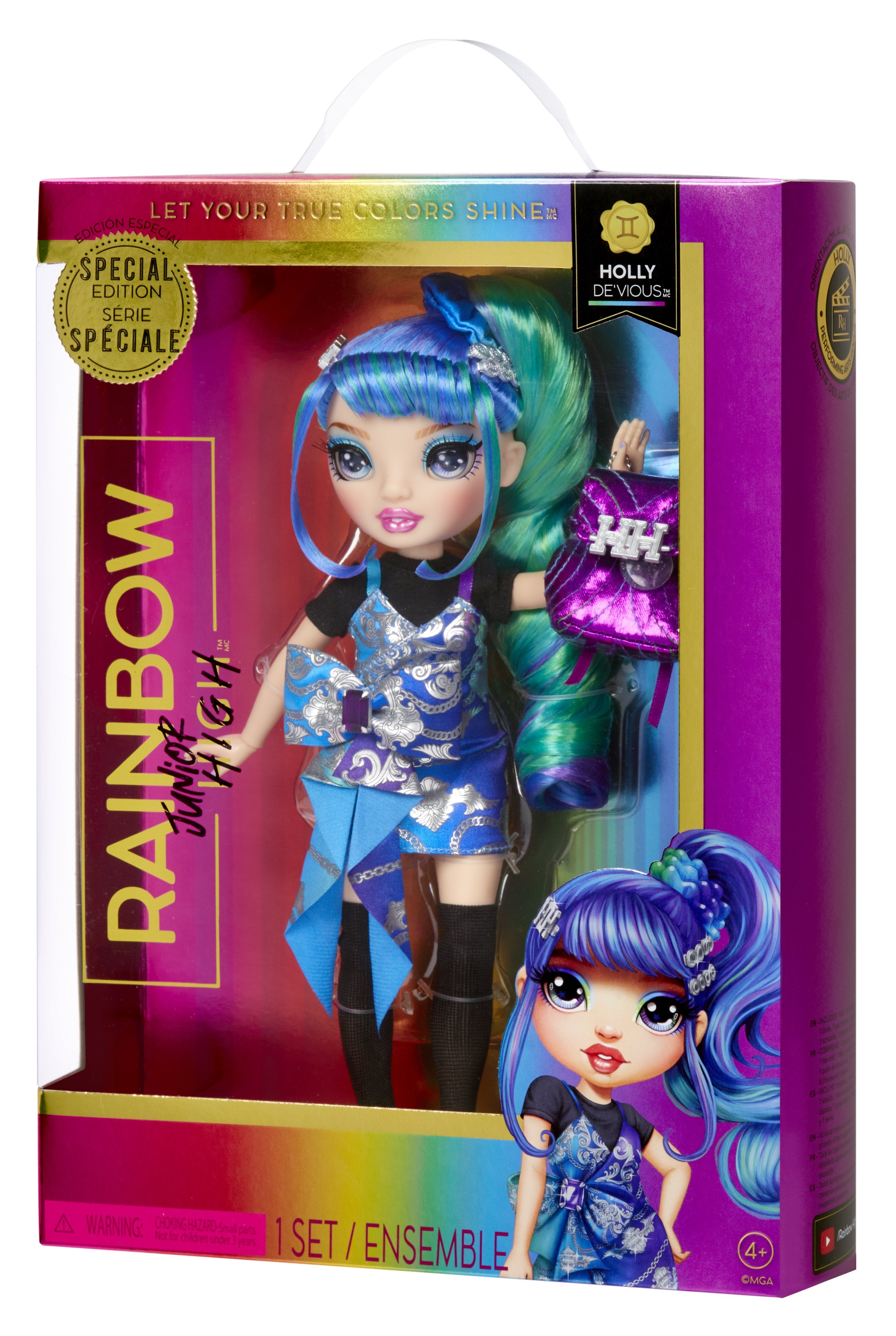 EAN 0035051590439 - Rainbow High Junior High Special Edition Doll- Holly De'Vious (Blue) imagen 10