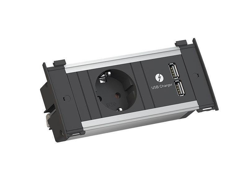EAN 4057298033919 - Bachmann Kapsa XS base múltiple 0,2 m 1 salidas AC Interior Negro, Plata imagen 1