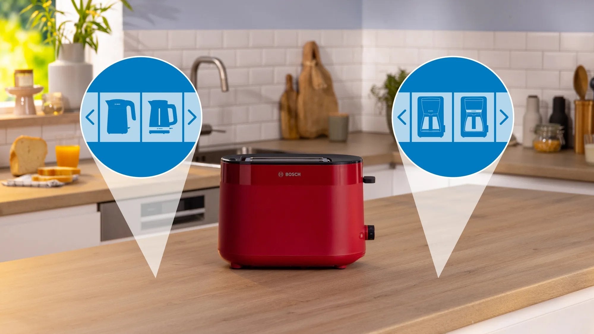 Tostadora  Bosch Home Tat2m124 Rojo