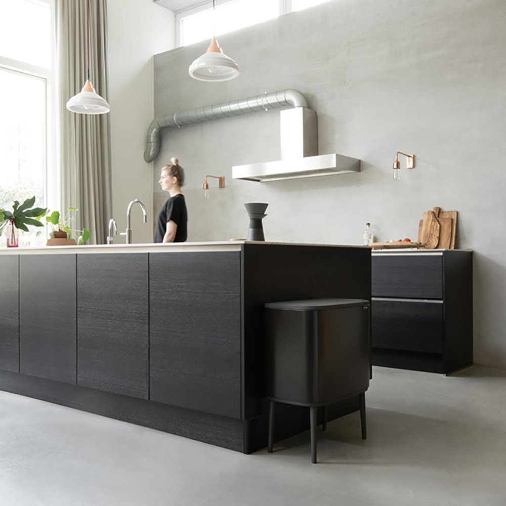 Papelera Brabantia Bo Touch Negro Mate, 3 X 11 L