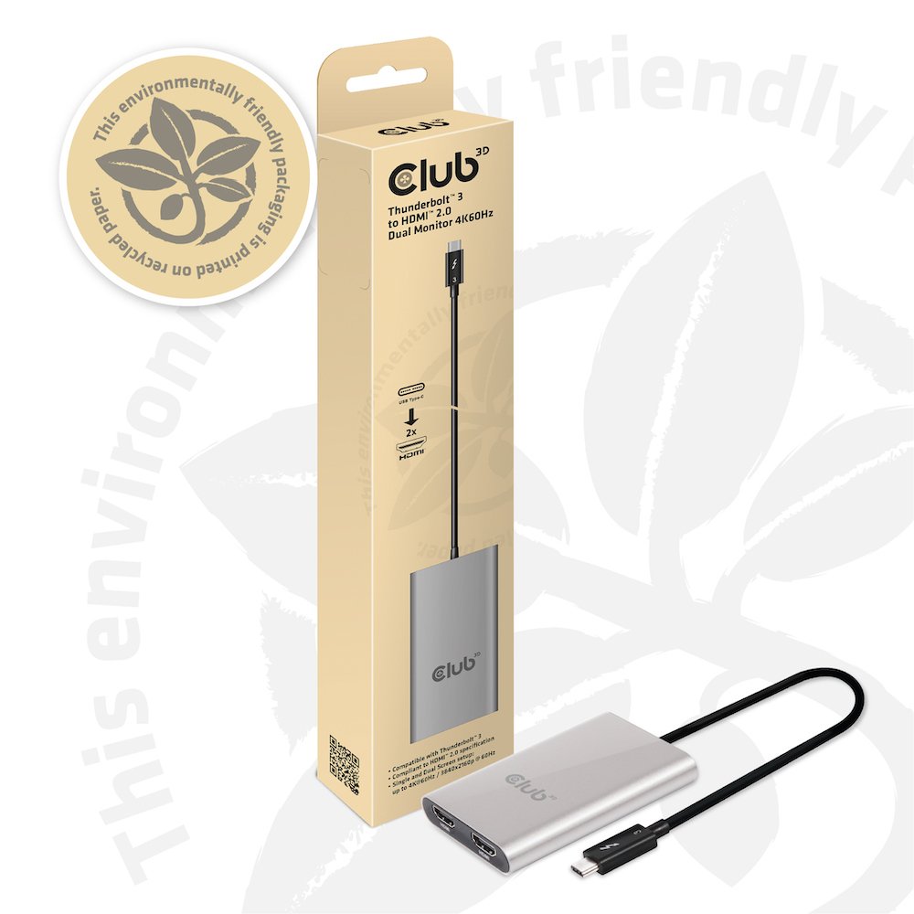 EAN 0841615100941 - CLUB3D CSV-1574 divisor de video USB Tipo C 2x HDMI imagen 9