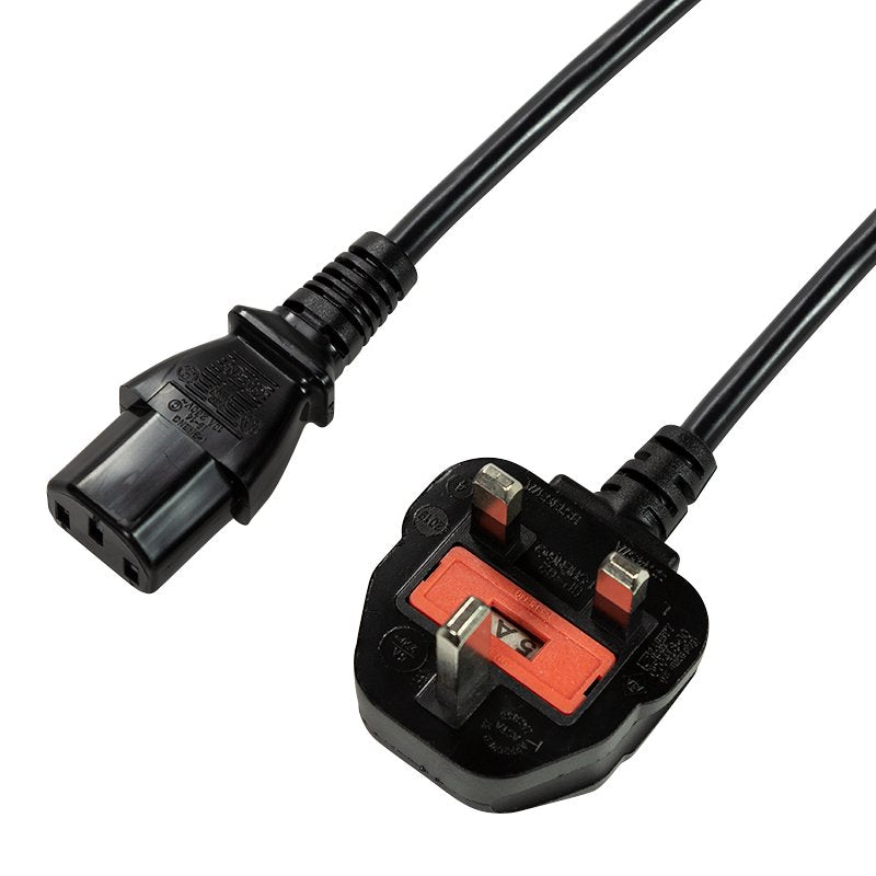 Logilink Power Cable, Bs 1363 (Uk) To Iec C13, Negro, 1.8 M