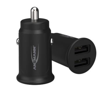 Ansmann Cargador De Coche 12-24v Dc / 1000ma / 12w / Kfz / 2xusb / 5v Bl