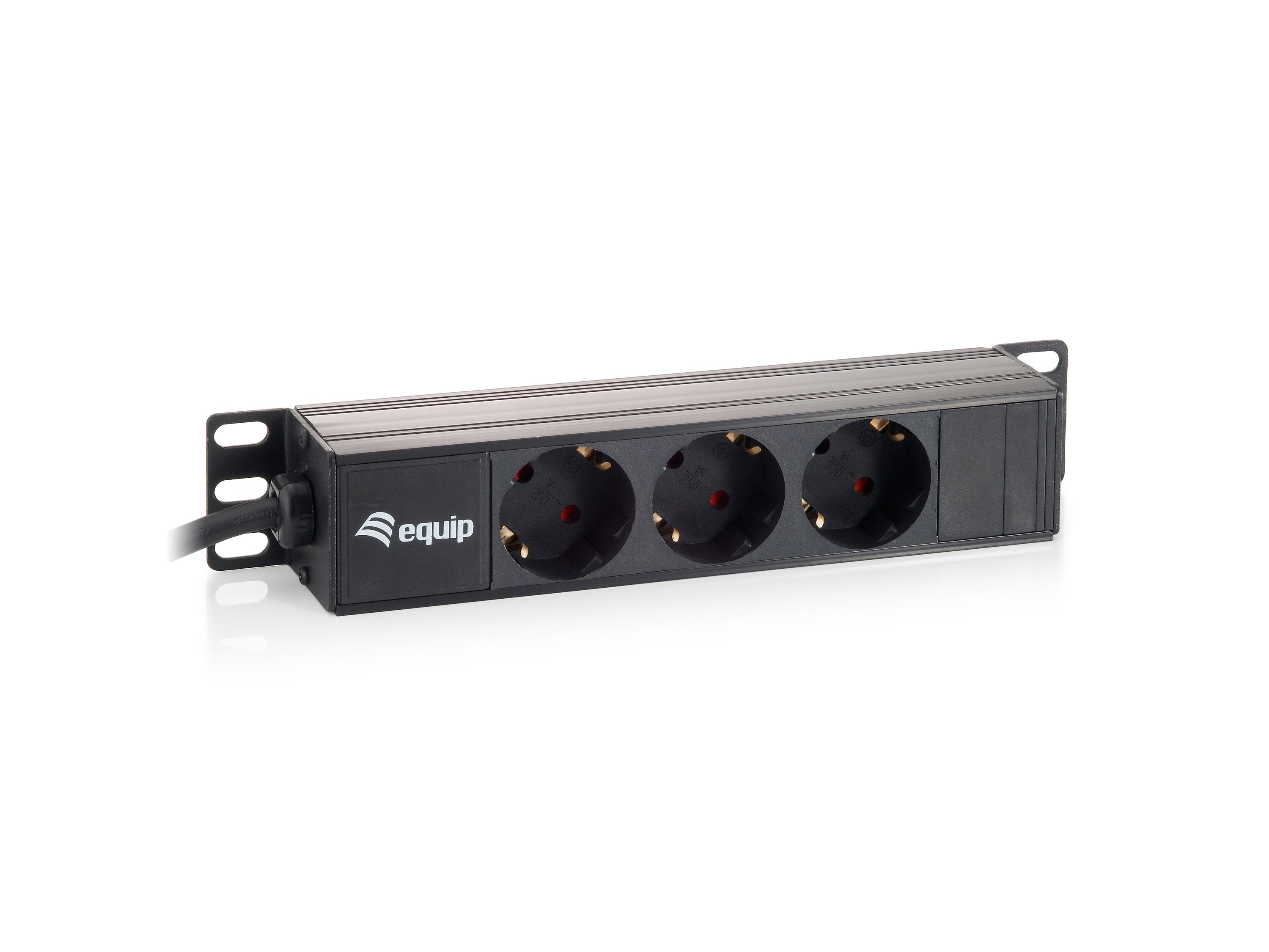 Regleta Alimentacion Aluminio Rack 10 3 Tomas  1u