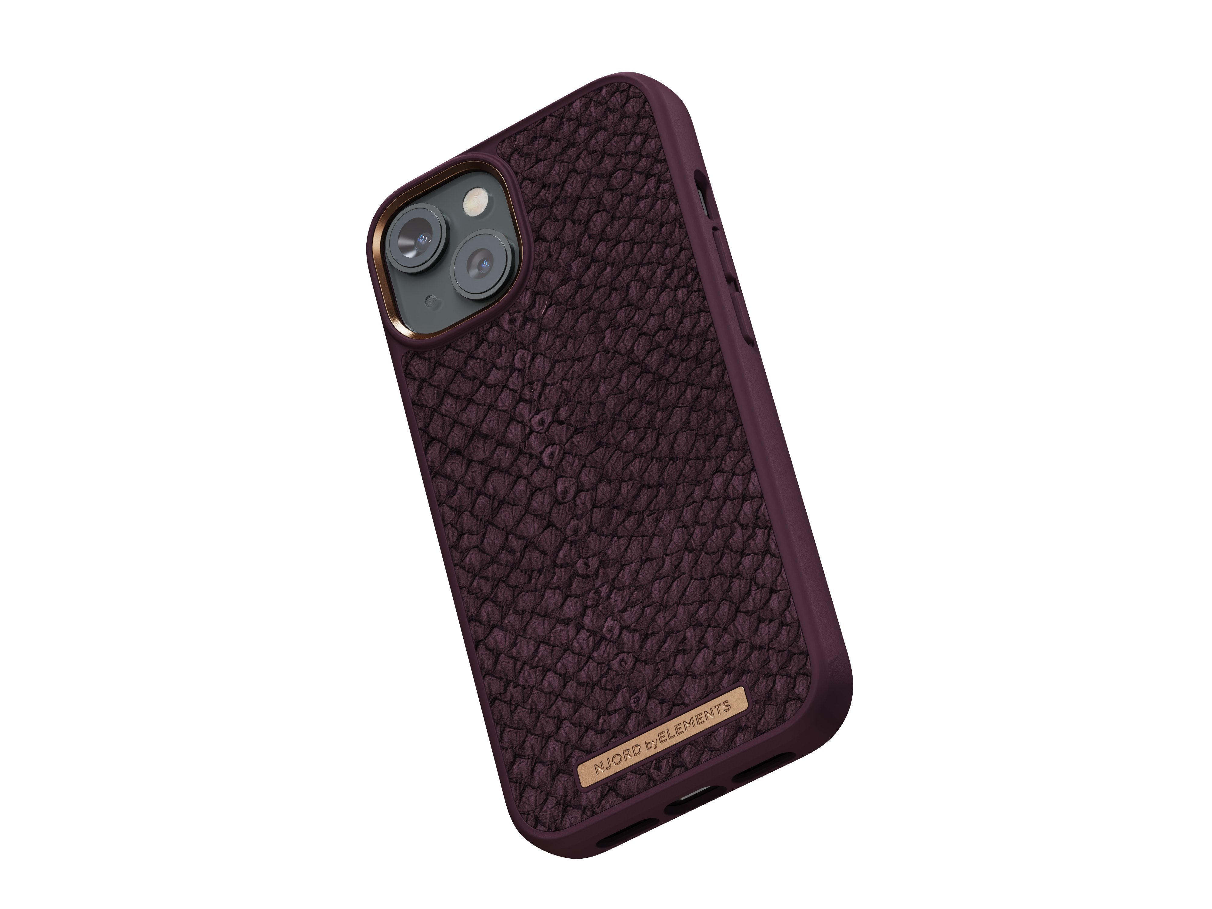 Njord Byelements Salmon Leather Magsafe Case - Iphone 14 - Rust