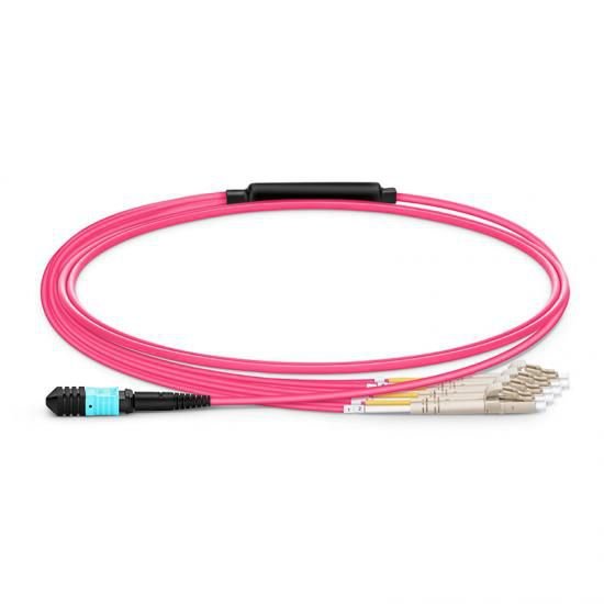 Fiber Patch Cable - 8 Cores  Mtp/Upc Female To 4  Lc/Upc