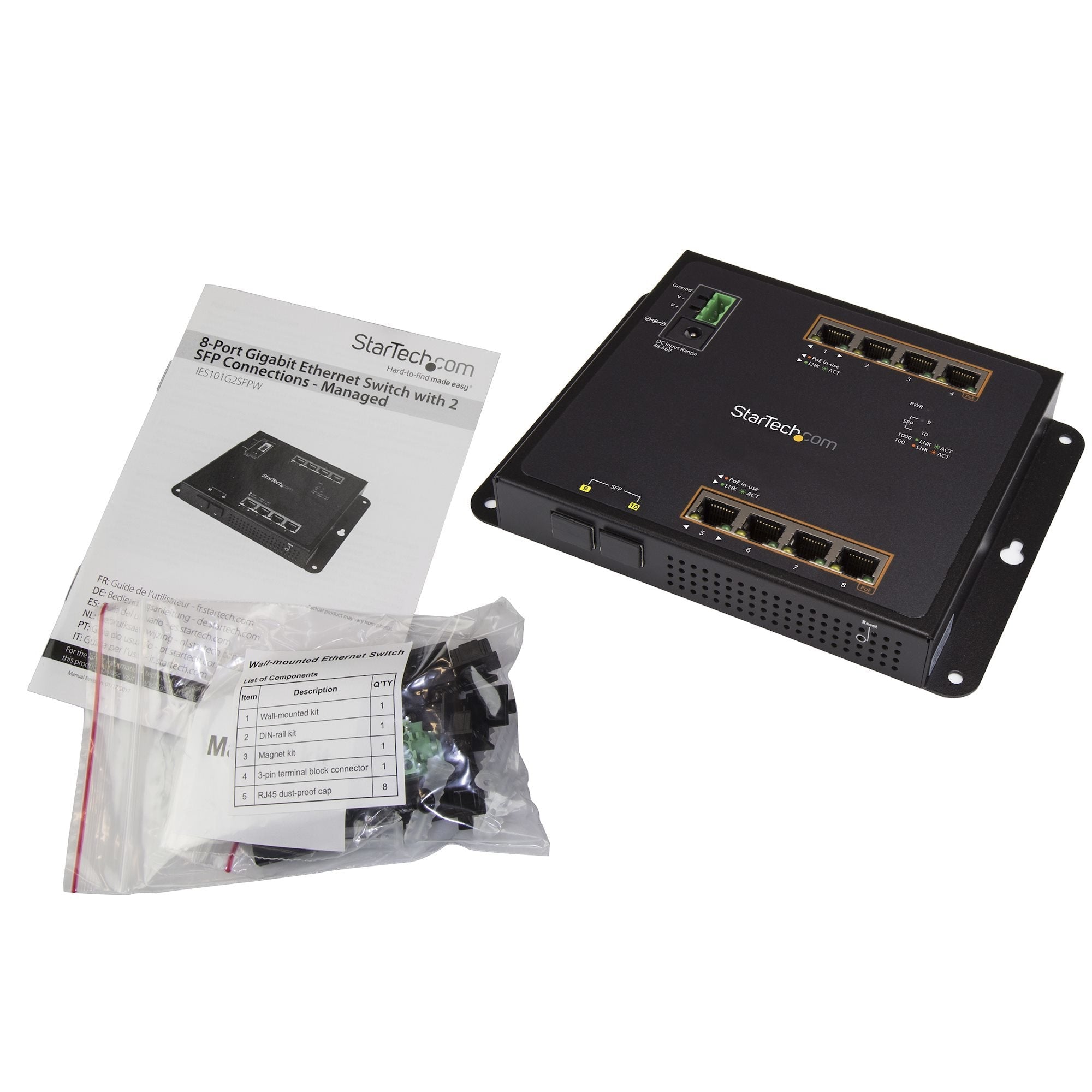 Switch Red Gigabit Ethernet 8  Perp Rj45 Poe+ 2 Puertos Sfp          In