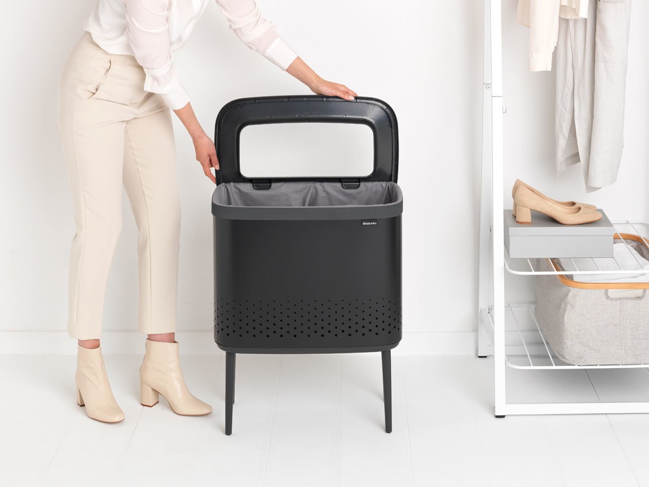 Brabantia 200526 Cesto Para Ropa 60 L Rectangular Negro
