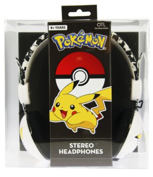 Auriculares Infantiles Otl Pokémon Pikachu Japanese Jack 3.5 Negros Y Blancos