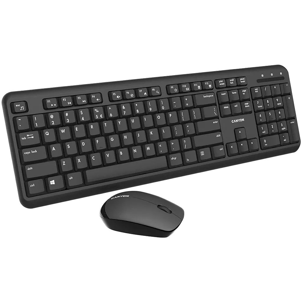 Canyon Set-W20 En Ru Keyboard+Mouse Velvet Wireless Black
