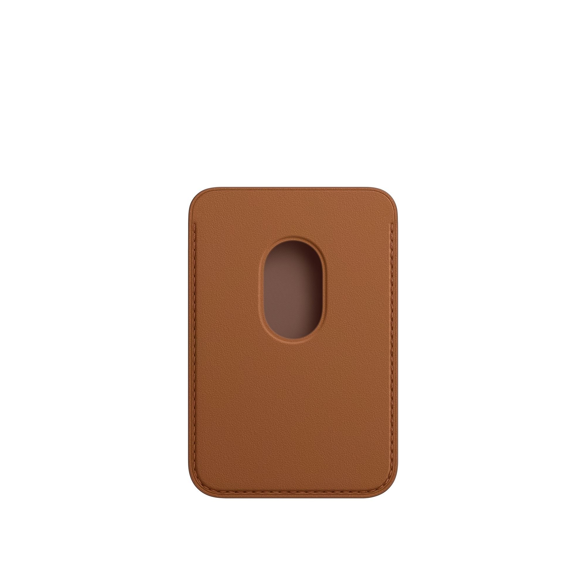 Apple Leather Wallet With Magsafe For Iphone 12 Saddle Brown