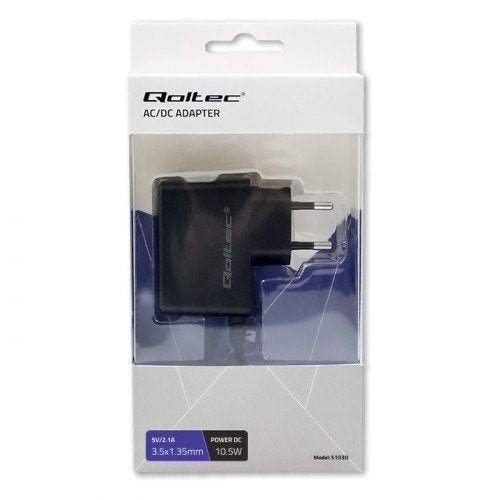 Cargador Qoltec 10.5w | 5v | 2.1a | 3,5*1,35