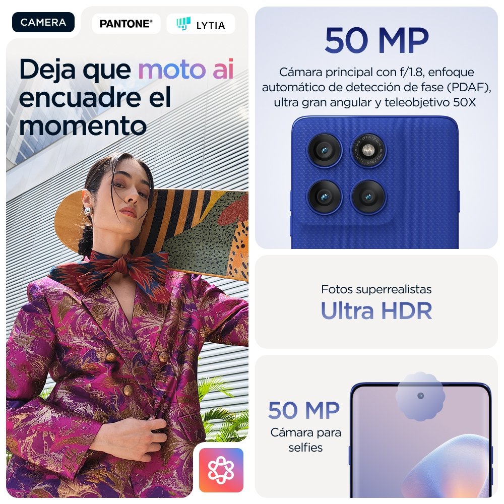 Motorola Edge 60 Pro 6.67" Sim Doble Android 15 5g Usb Tipo C 12 Gb 512 Gb 6000 Mah Azul