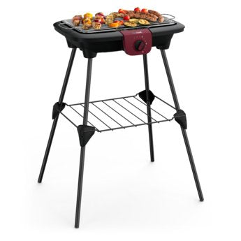 Tefal Easygrill Red Bg90f5, Parrilla Eléctrica Negro/Rojo, 2.300 Vatios, Con Patas Bg90f5