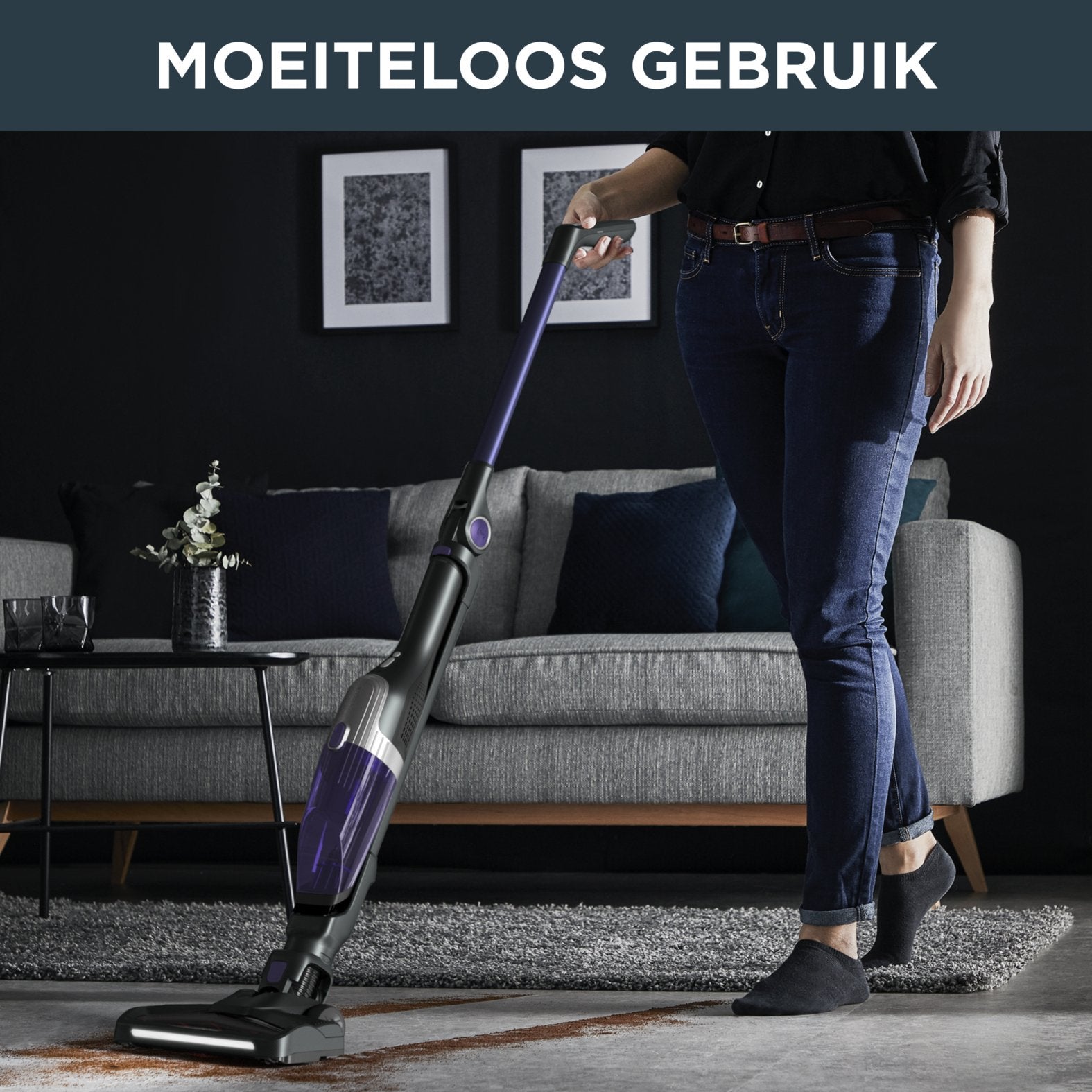 Aspirador  Rowenta Xtrem Compact 2-En-1 Rh1238 Negro/Morado