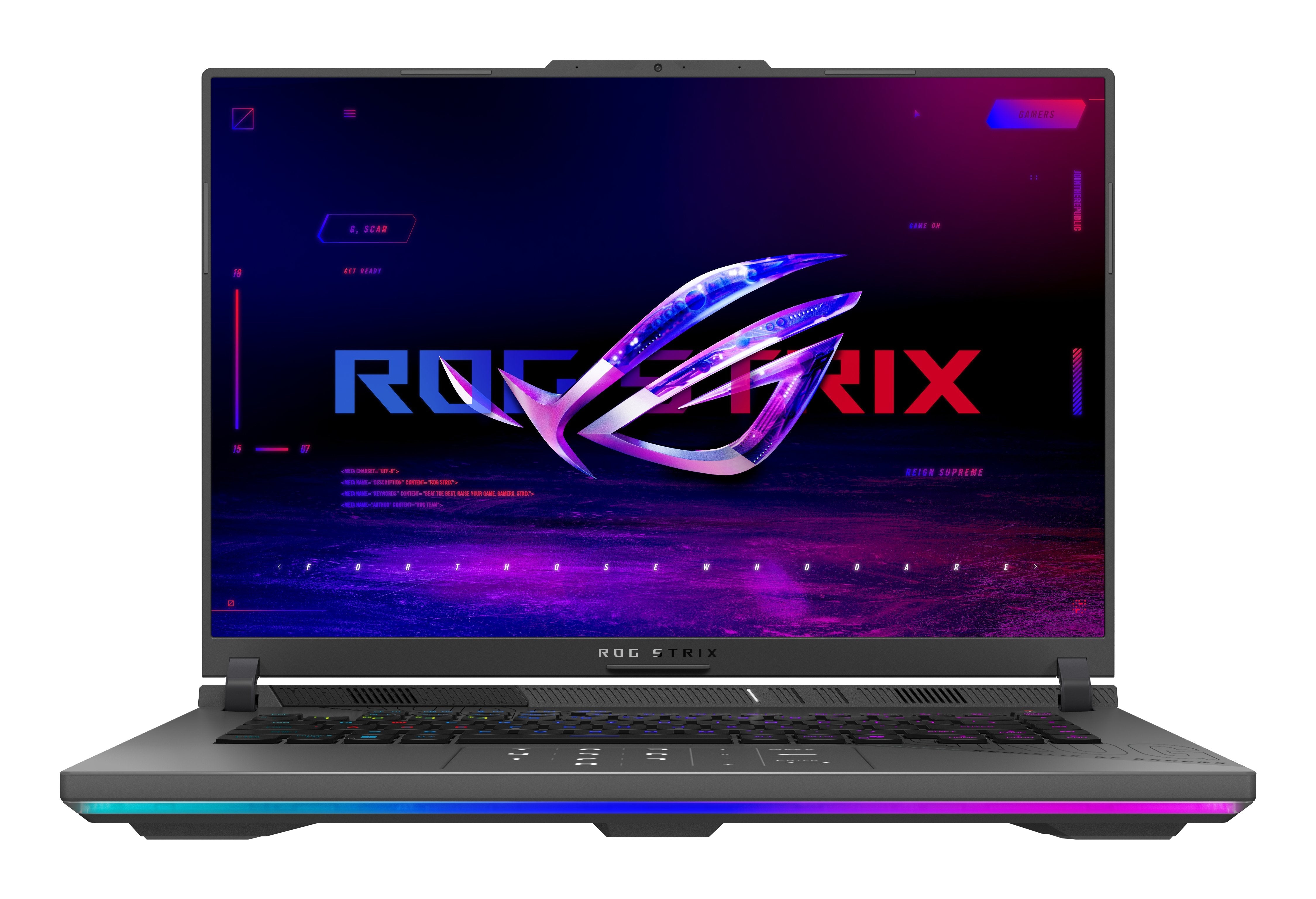 Portátil Gaming  Asus 16" Rog Strix G16 G614fr-S5151 De  Wqxga 240hz (Amd Ryzen 9 9955hx3d, 32gb Ram, 1tb Ssd, Nvidia Rtx 5070 Ti 12gb, Sin Sistema Operativo) Gris Eclipse - Teclado Qwerty Español