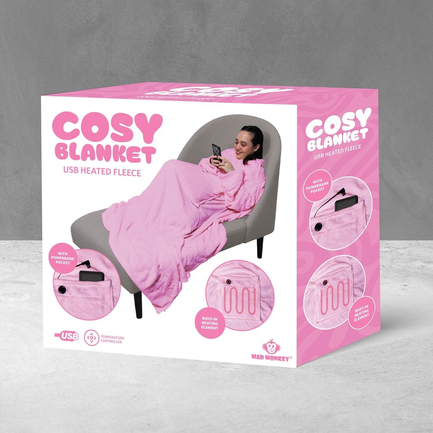EAN 4260513722950 - Mad Monkey 2000119 manta eléctrica y almohadilla Rosa Vellón imagen 7