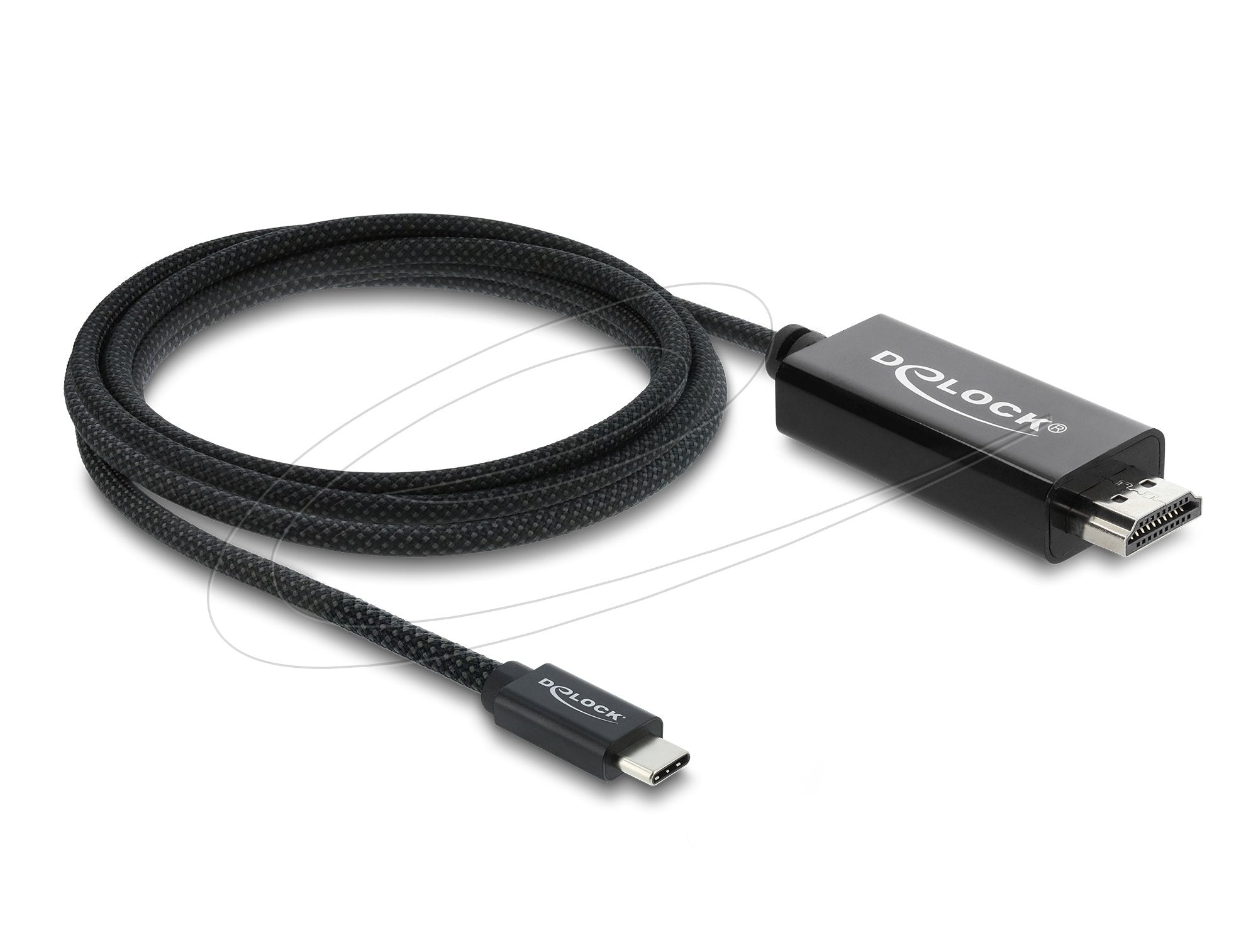 Delock Koaxiales Usb Tipo-C? A Cable Hdmi (Dp Alt Mode) 4k 60 Hz Con Geflechtma
