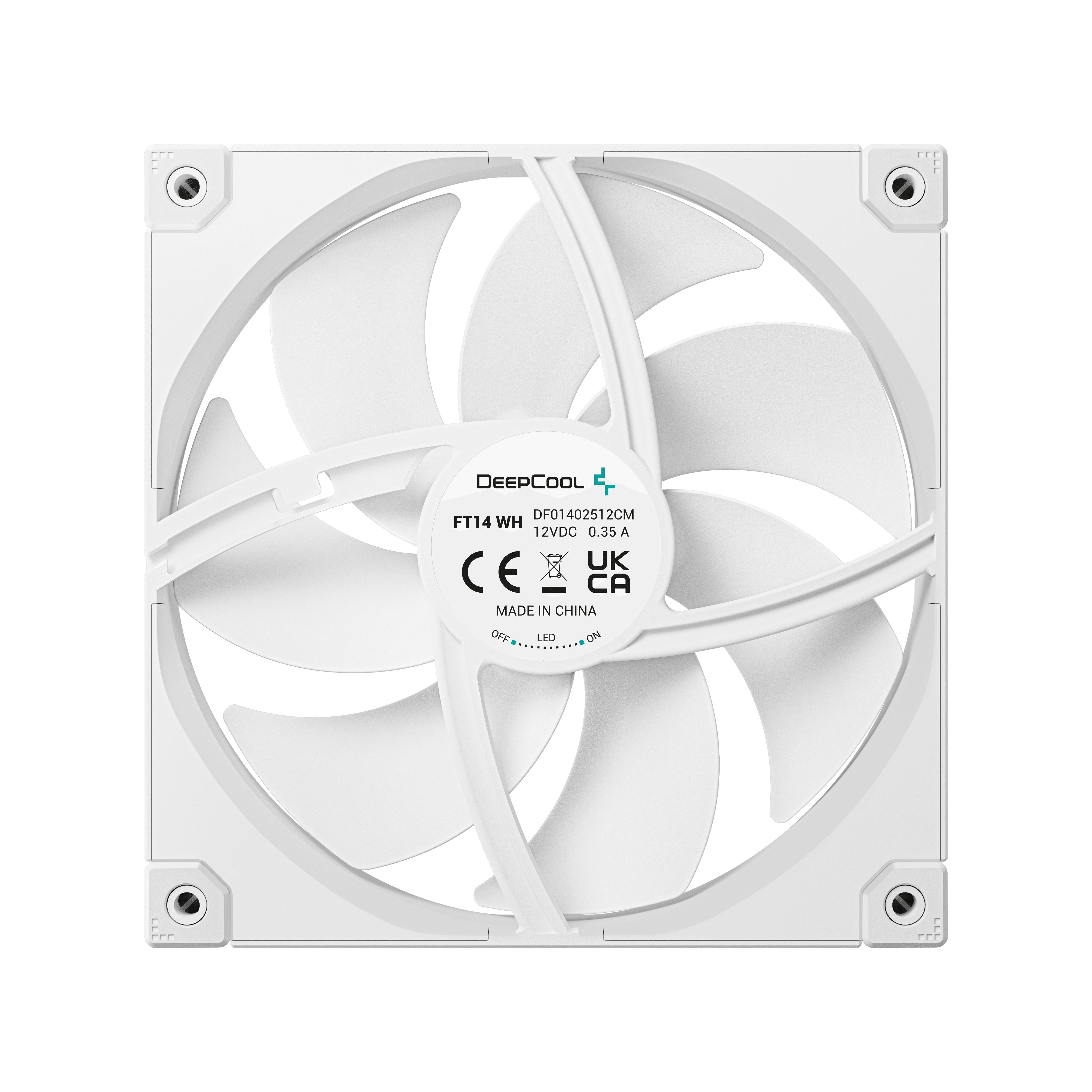 Ventilador Pc Deepcool Ft14 Wh 140x140x25 140 Mm R-Ft14-Whwpn1-G