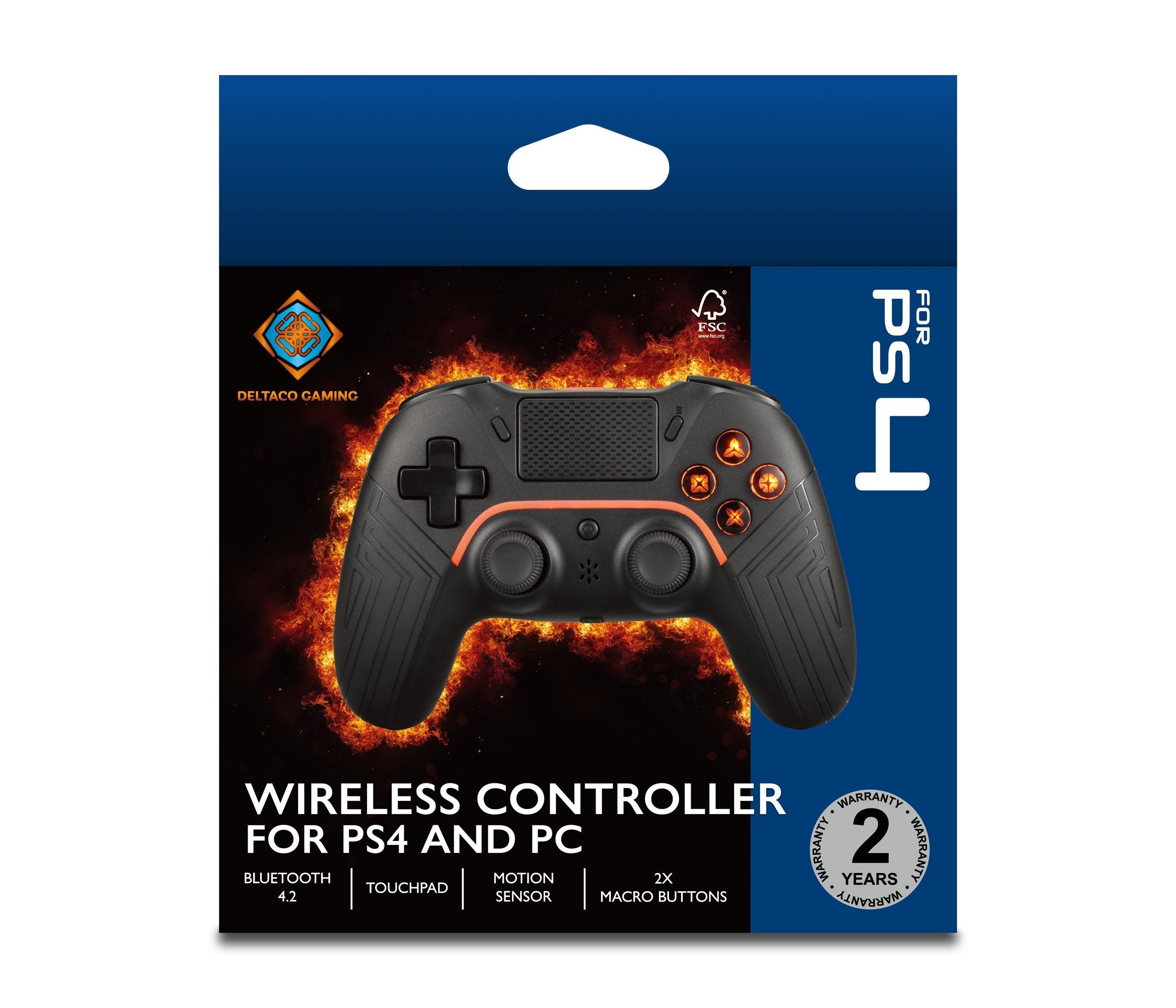 Mando Inalámbrico Deltaco Para Ps4, Negro