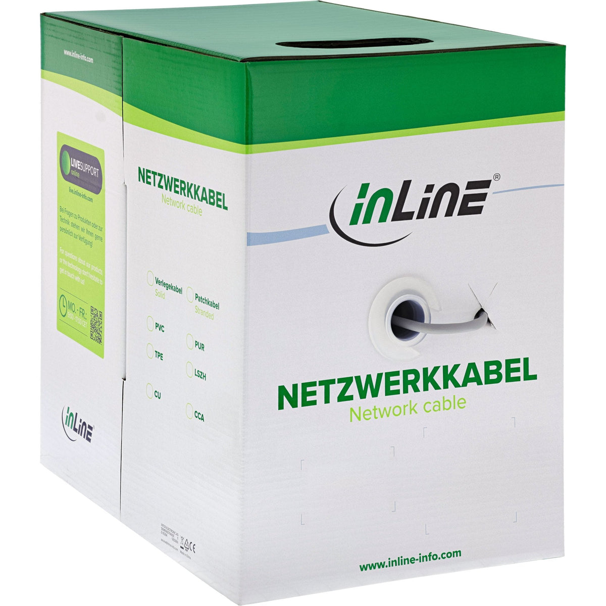 Cable De Red Inline F/Utp Cat.5e Awg26 Cca Pvc 100m