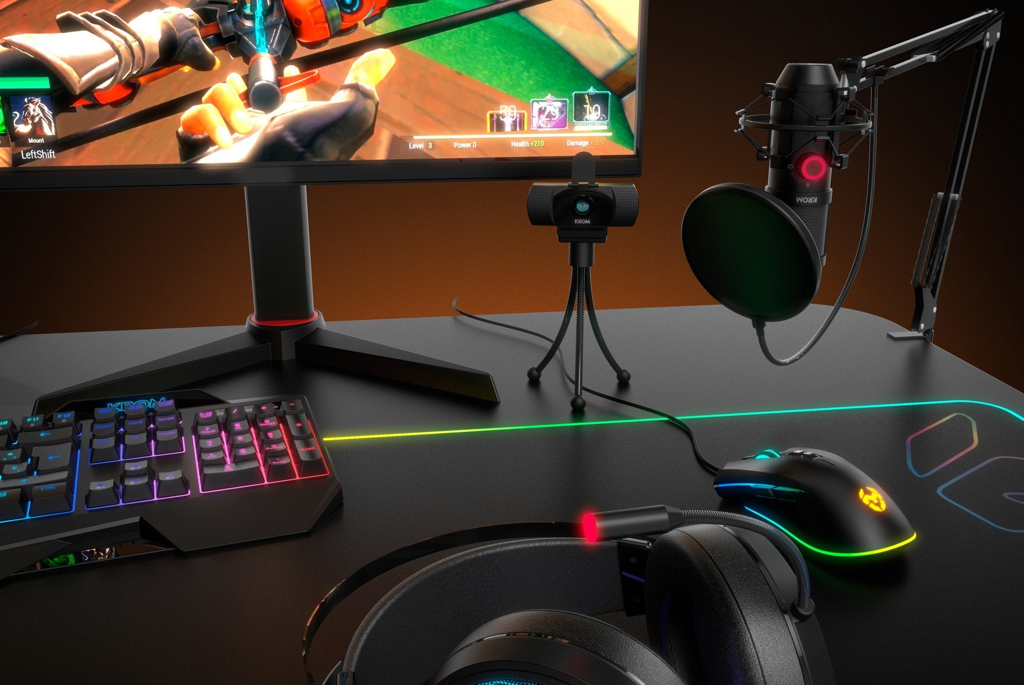 Krom Kam Webcam Gaming 1080p Hd