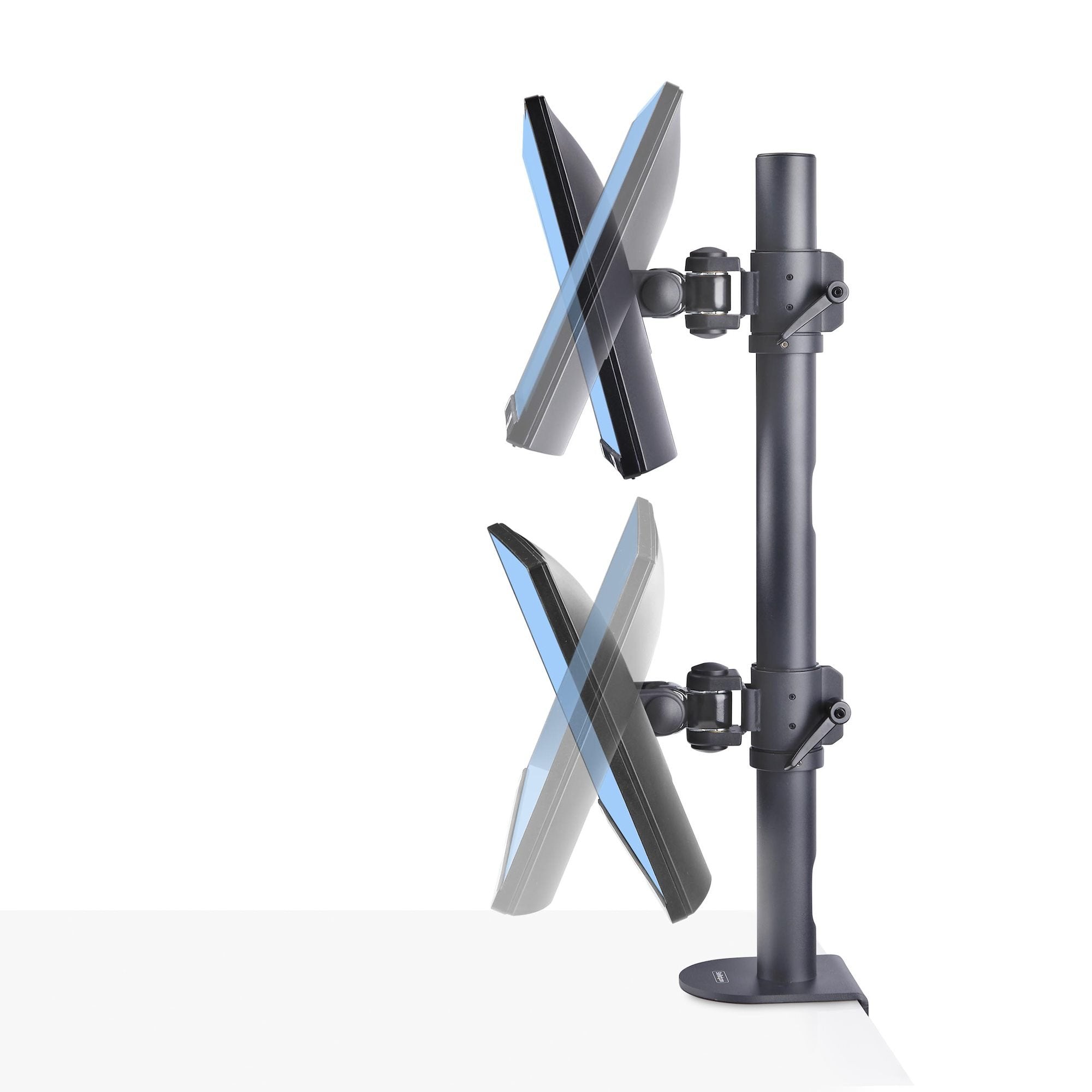 Startech.Com Dual Monitorhalterung 124,46cm 49zoll Fur 2 Vertikal Gestapelte Monitore 2x 16 Kg Vesa Bildschirmhalterung-Monitorarm