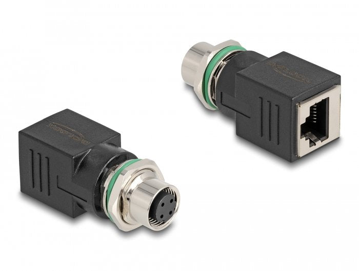 Delock M12 Adaptador D-Kodiert 4 Pin Hembra A Rj45