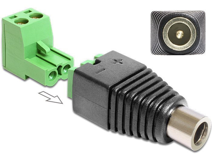 Delock Adaptador Terminalblock > Dc 2,5 X 5,5 Mm Hembra