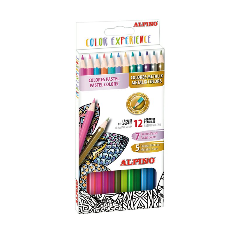 Alpino Estuche 12 Lápices De Colores Experience 177mm Mina Premium C/Surtidos
