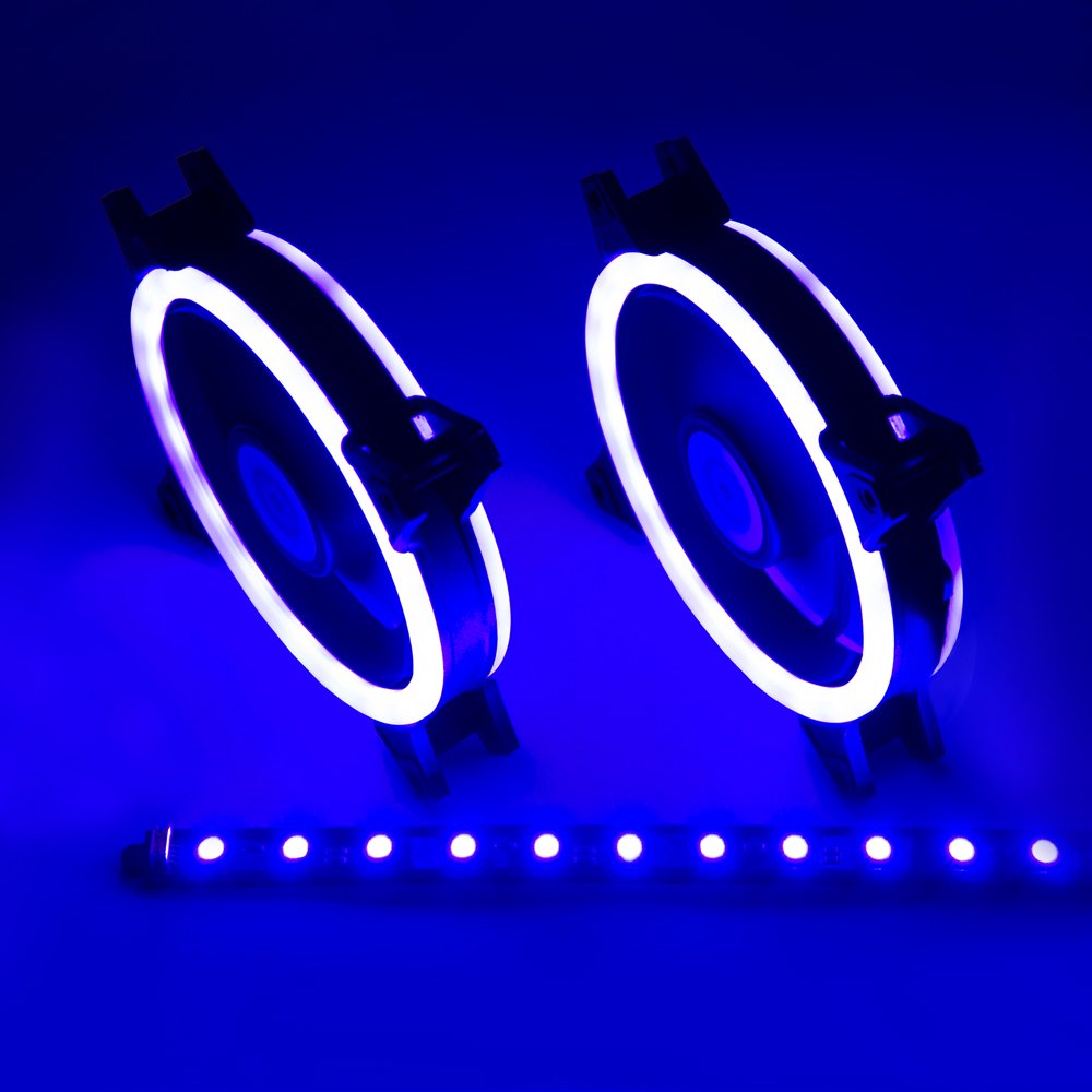 Talius Kit Siroko (2ventiladores Doble Aro Rgb + Tira Led + Remote Control)