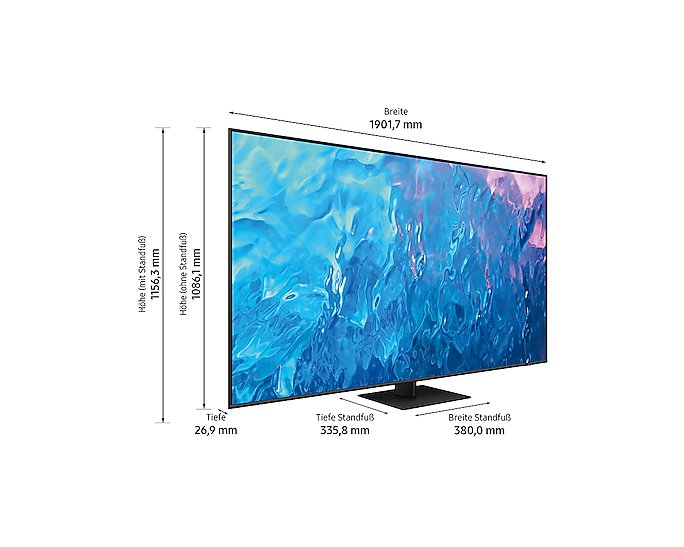 Samsung Gq-85q70c, Televisor Qled De 214 Cm 85", Titanio, Ultrahd/4k, Hdmi 2.1, Twin Tuner, 100 Hz Gq85q70catxzg