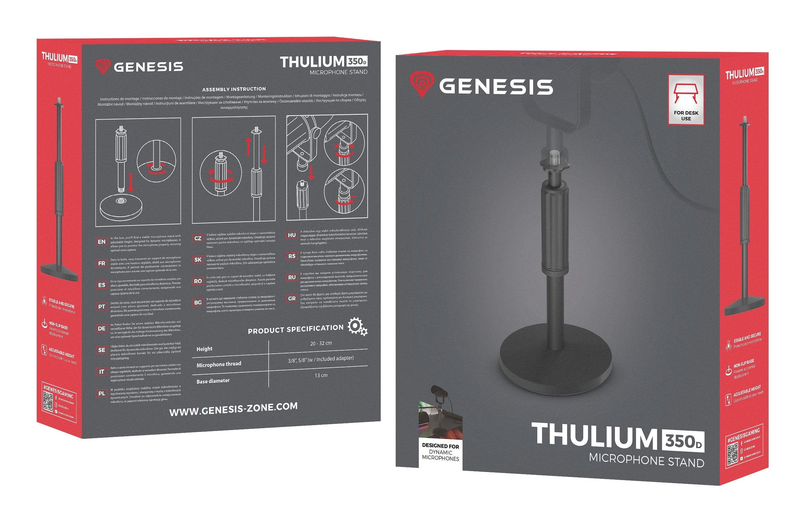 Soporte Para Microfono Genesis Thulium 350d