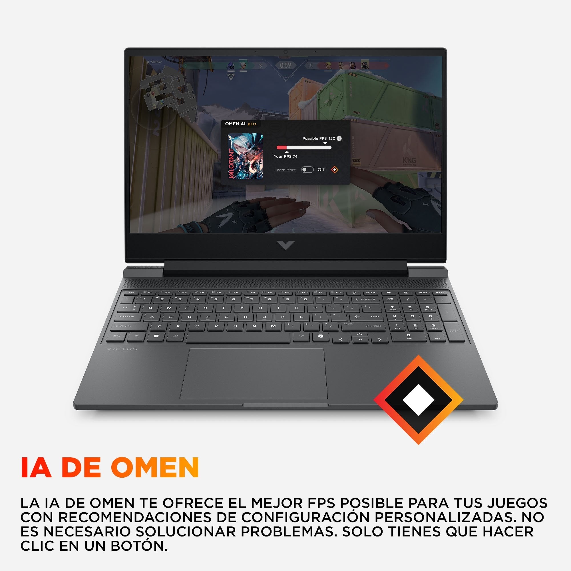 Portátil Gaming Hp Victus 15-Fa2707ns Intel Core I5-13420h 16gb 512gb Ssd Geforce Rtx 4050 15.6' Sin Sistema Operativo